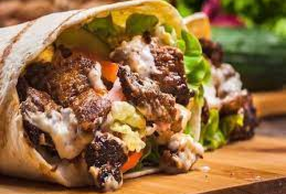 كريب شاورما لحمه